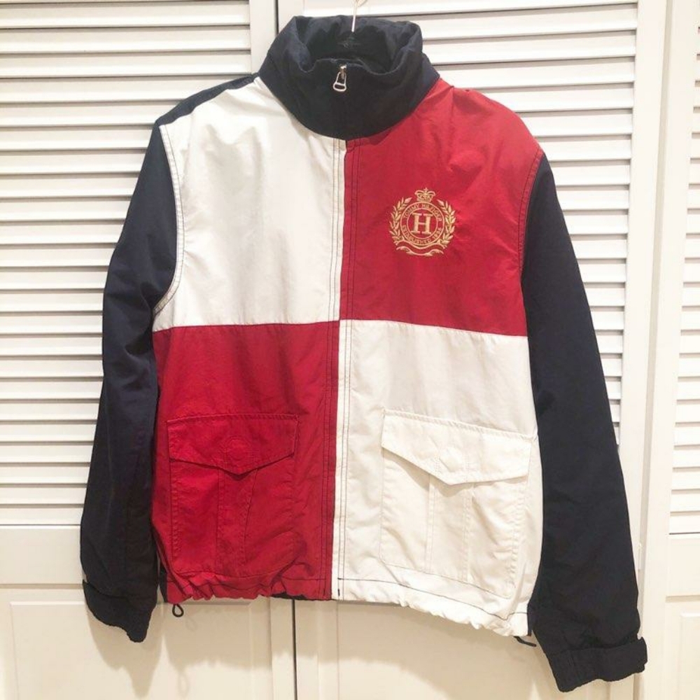 ⚡HP⚡Tommy Hilfiger Zip Up Hooded Windbreaker